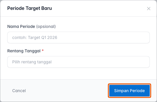 Formulir periode target baru